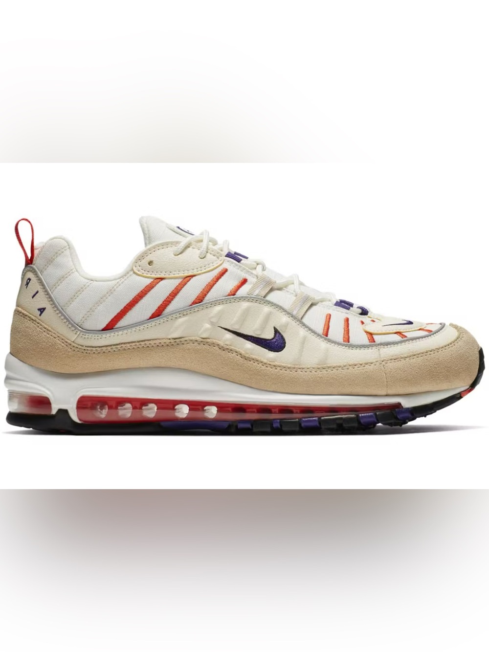 Nike Men’s Air Max 98 - Cream/Red/Purple